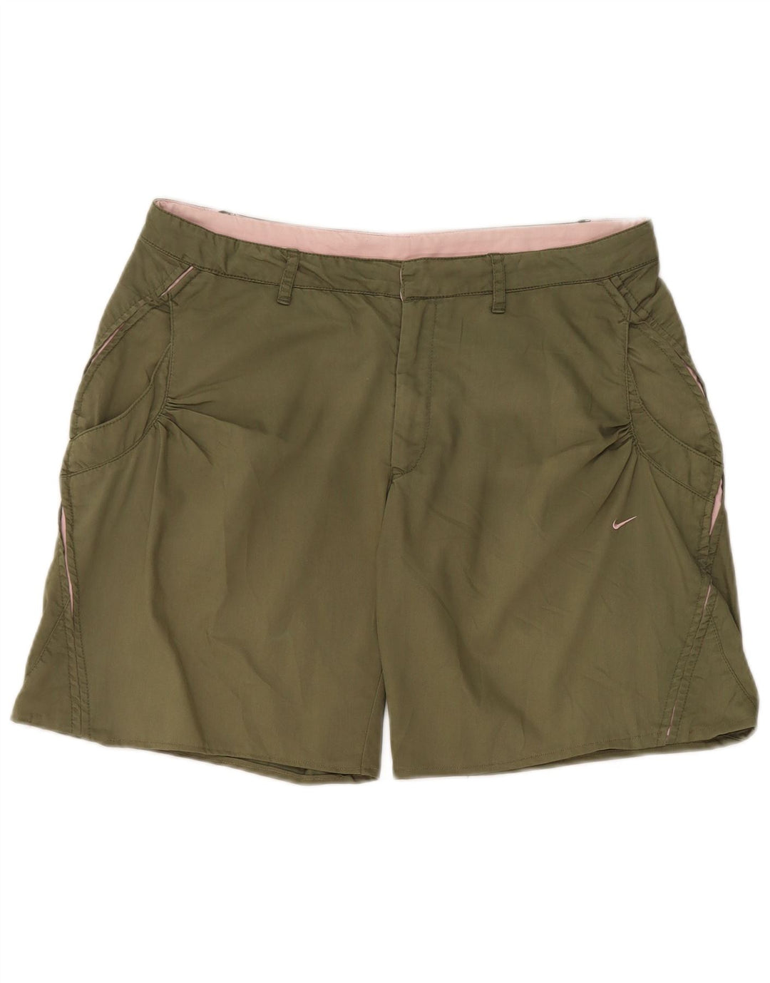 Γυναικείο σορτς chino Nike UK 12 Medium W32 από βαμβακερό χακί
