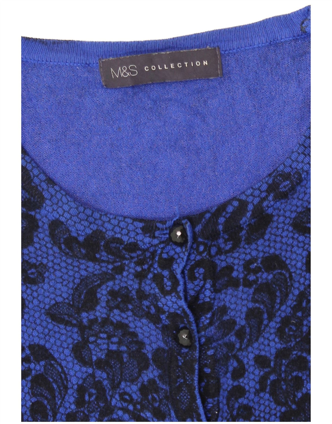 Marks & Spencer Γυναικεία Ζακέτα πουλόβερ UK 12 Medium Blue Floral