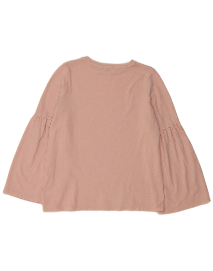 Zara Γυναικεία μπλούζα Trafaluc μακρυμάνικη μπλούζα UK 14 Medium Pink Polyester