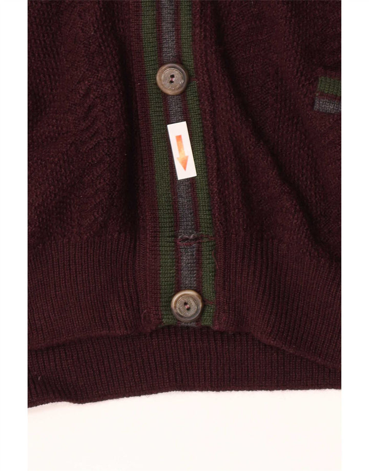 Ανδρική ζακέτα Il Granchio πουλόβερ Small Maroon ριγέ