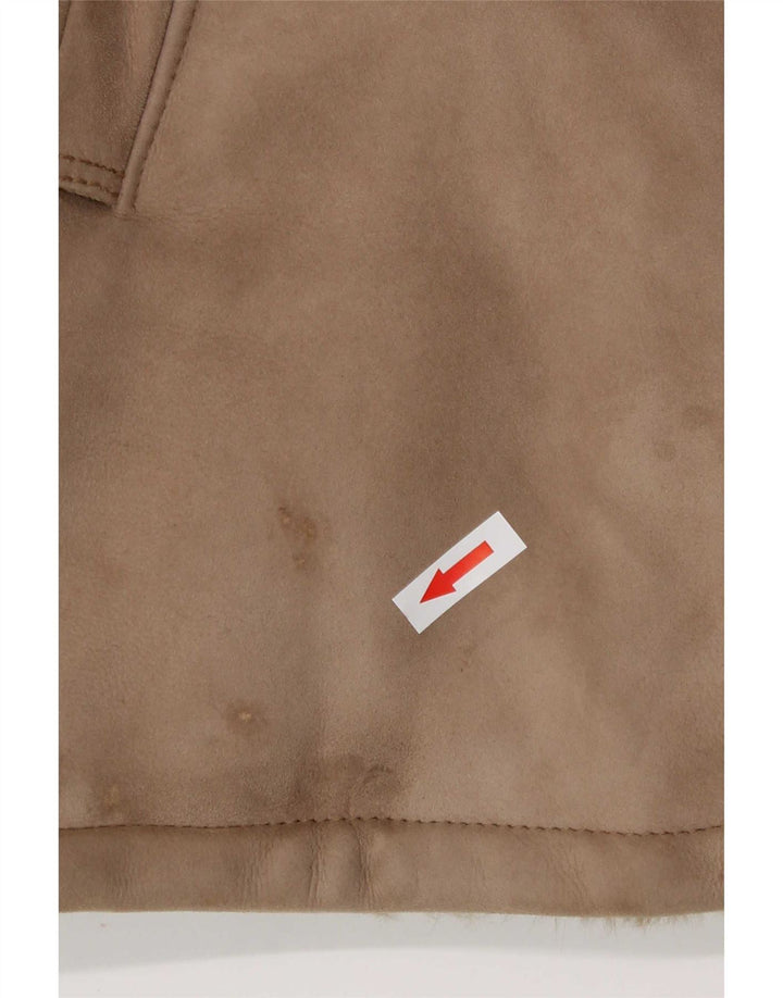 Vintage Γυναικείο Shearling Jacket UK 8 Small Brown