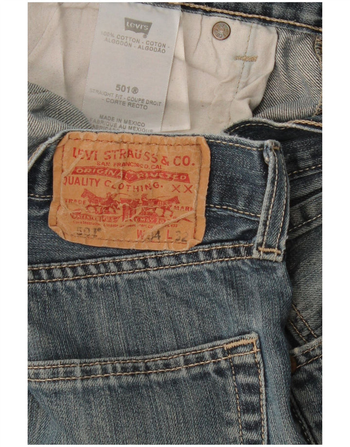 LEVI'S Ανδρικό τζιν 501 ίσιο W34 L32 Μπλε βαμβακερό