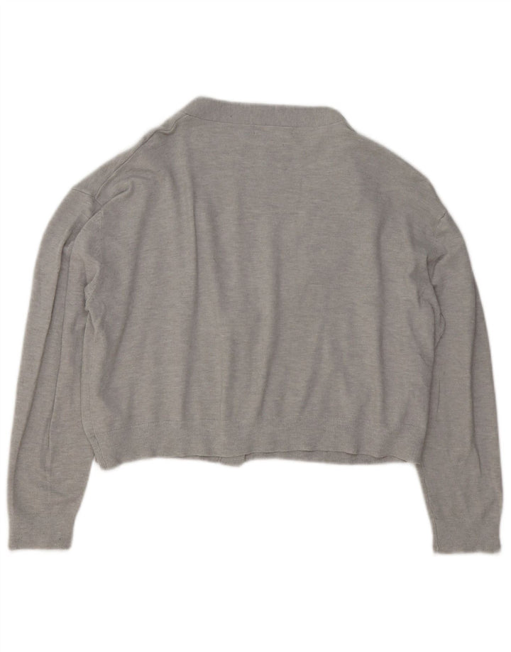 Γυναικείο πουλόβερ γαλλικής σύνδεσης Crop Oversized Cardigan UK 10 Small Grey
