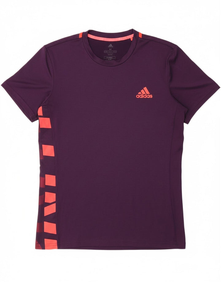 ADIDAS Mens Climalite Graphic T-Shirt Top Medium Purple Vintage Adidas and Second-Hand Adidas from Messina Hembry 