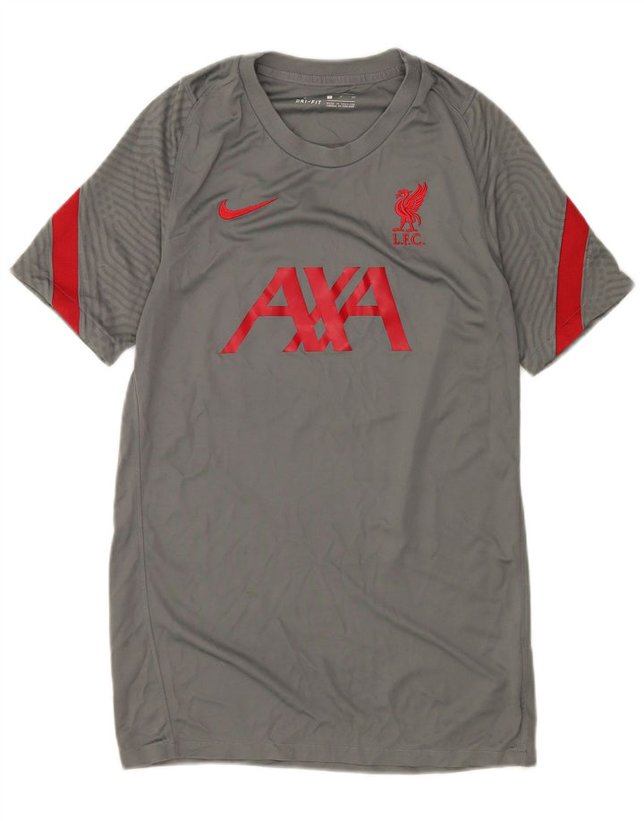 Ανδρικό γραφικό μπλουζάκι Nike Liverpool, μικρό, γκρι, πολύχρωμο πολυεστέρα