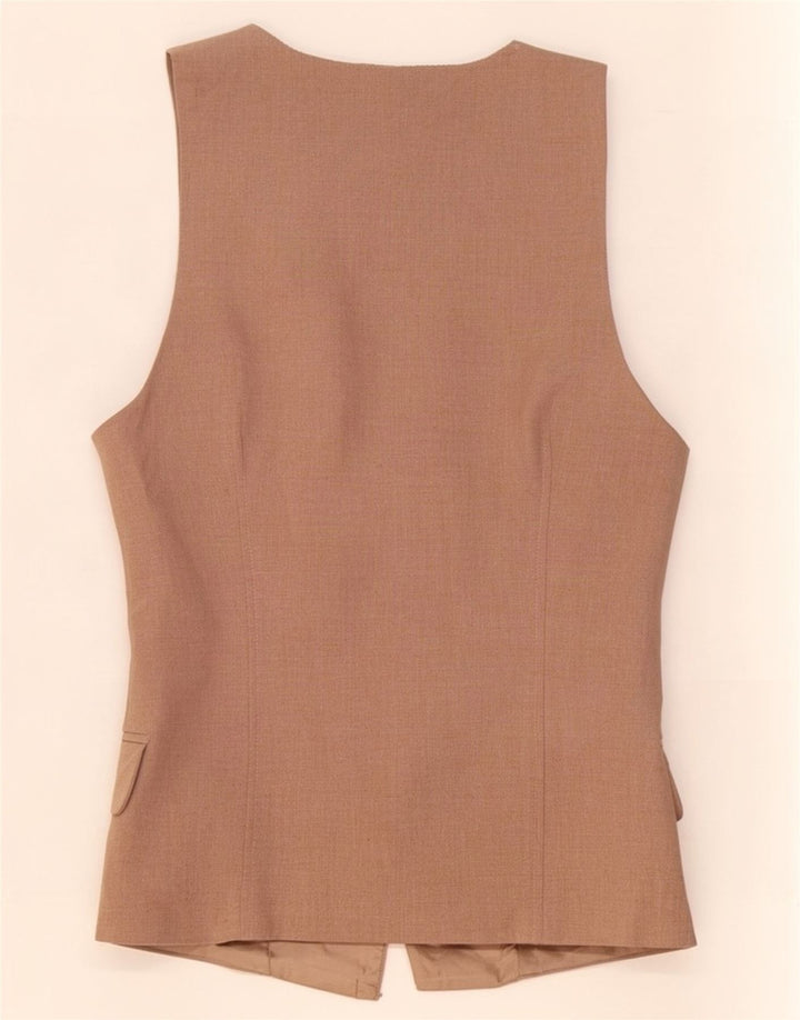 Zara Γυναικείο OPEN Γιλέκο UK 4 XS Μπεζ Πολυεστέρας