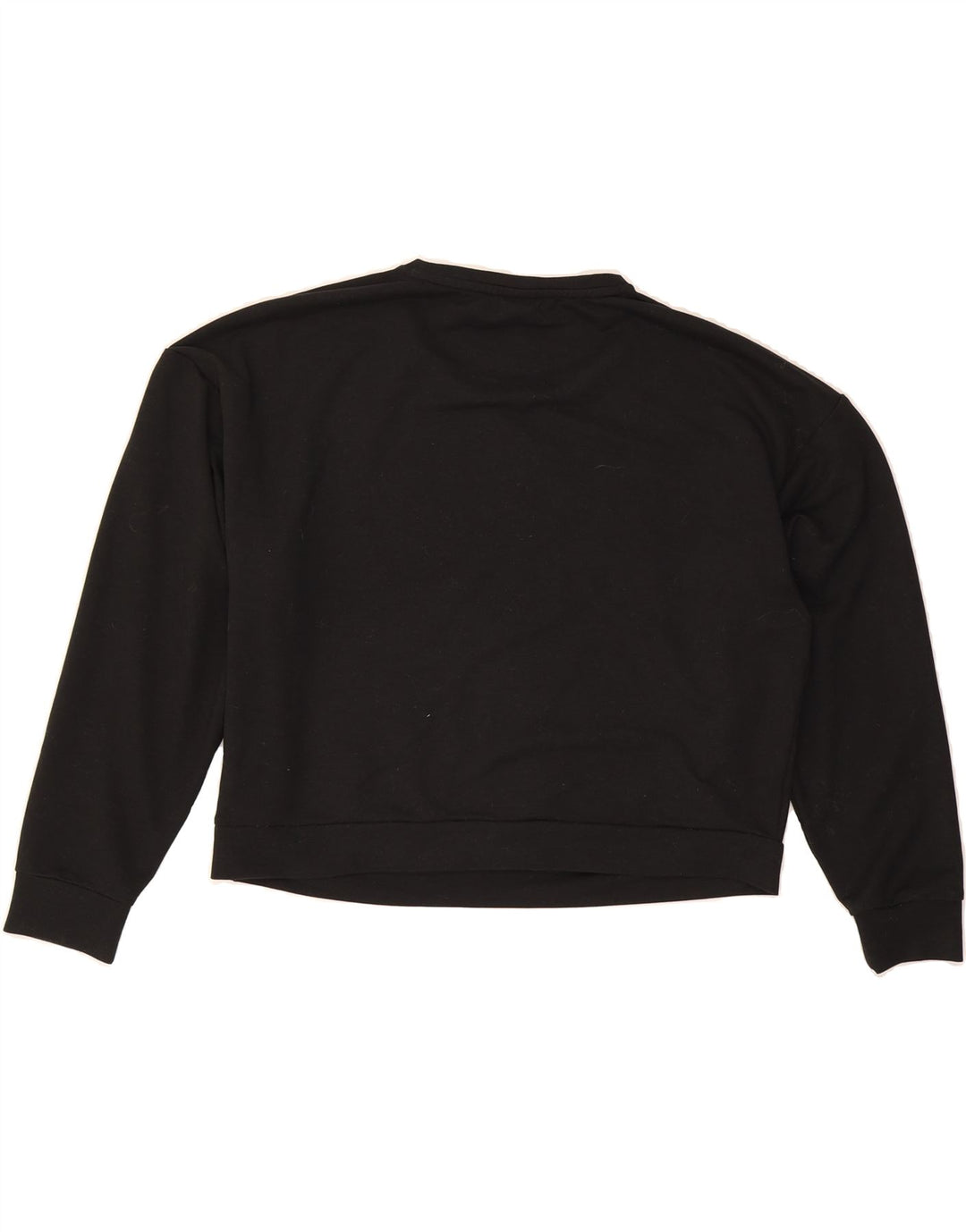 PUMA Womens Crop Graphic Sweatshirt Jumper UK 18 XL Black Polyester Vintage Puma and Second-Hand Puma from Messina Hembry 