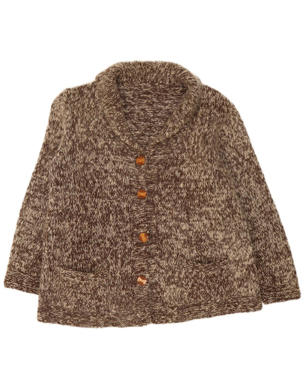 Vintage γυναικεία ζακέτα UK 16 Large Brown Flecked