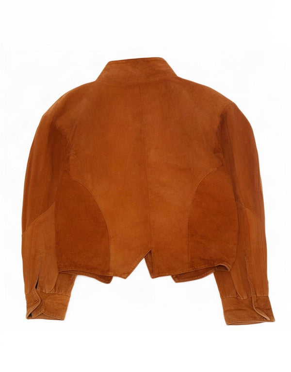 Vintage Γυναικείο Suede Jacket UK 14 Medium Beige Leather