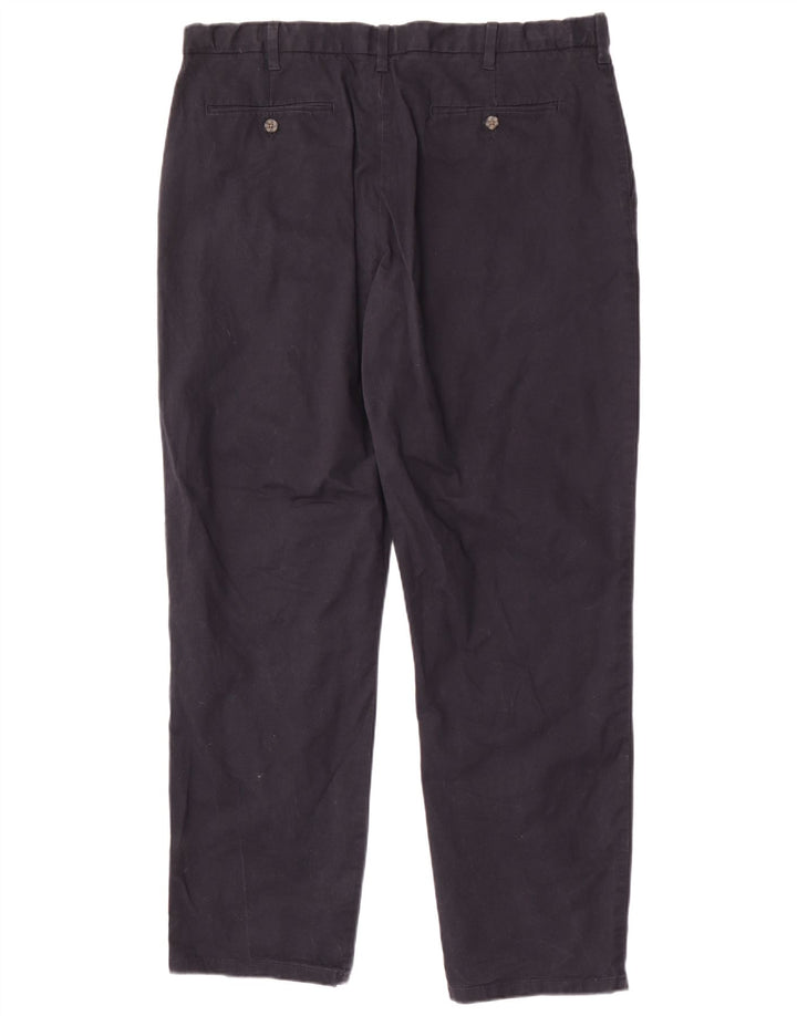 Marks & Spencer Ανδρικό κανονικό παντελόνι Chino W40 L33 Navy Blue Cotton