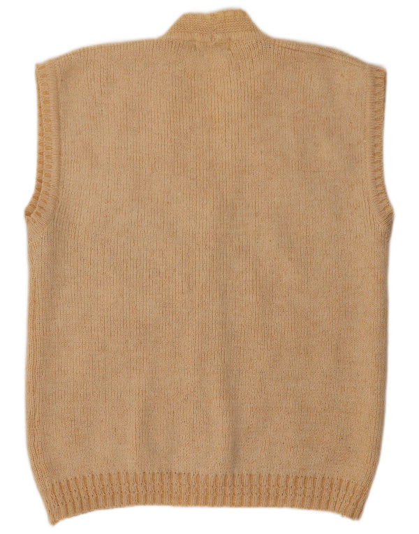 NAGPAL Γυναικείο Αμάνικο Ζακέτα UK 16 Μεγάλο Μπεζ φλοράλ