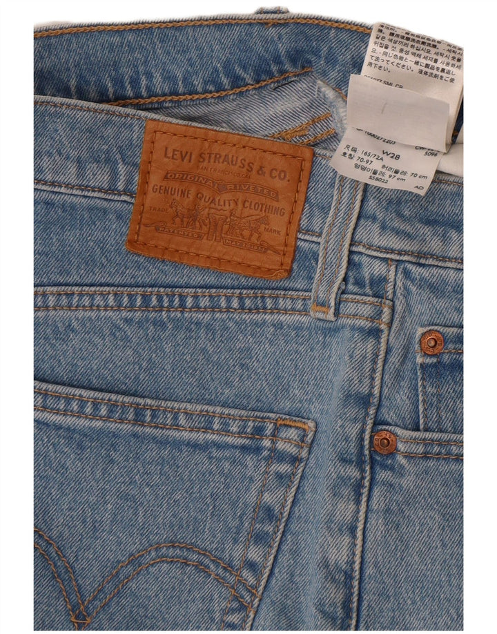 Γυναικείο τζιν σορτς Levi's W28, μεσαίο μπλε βαμβακερό