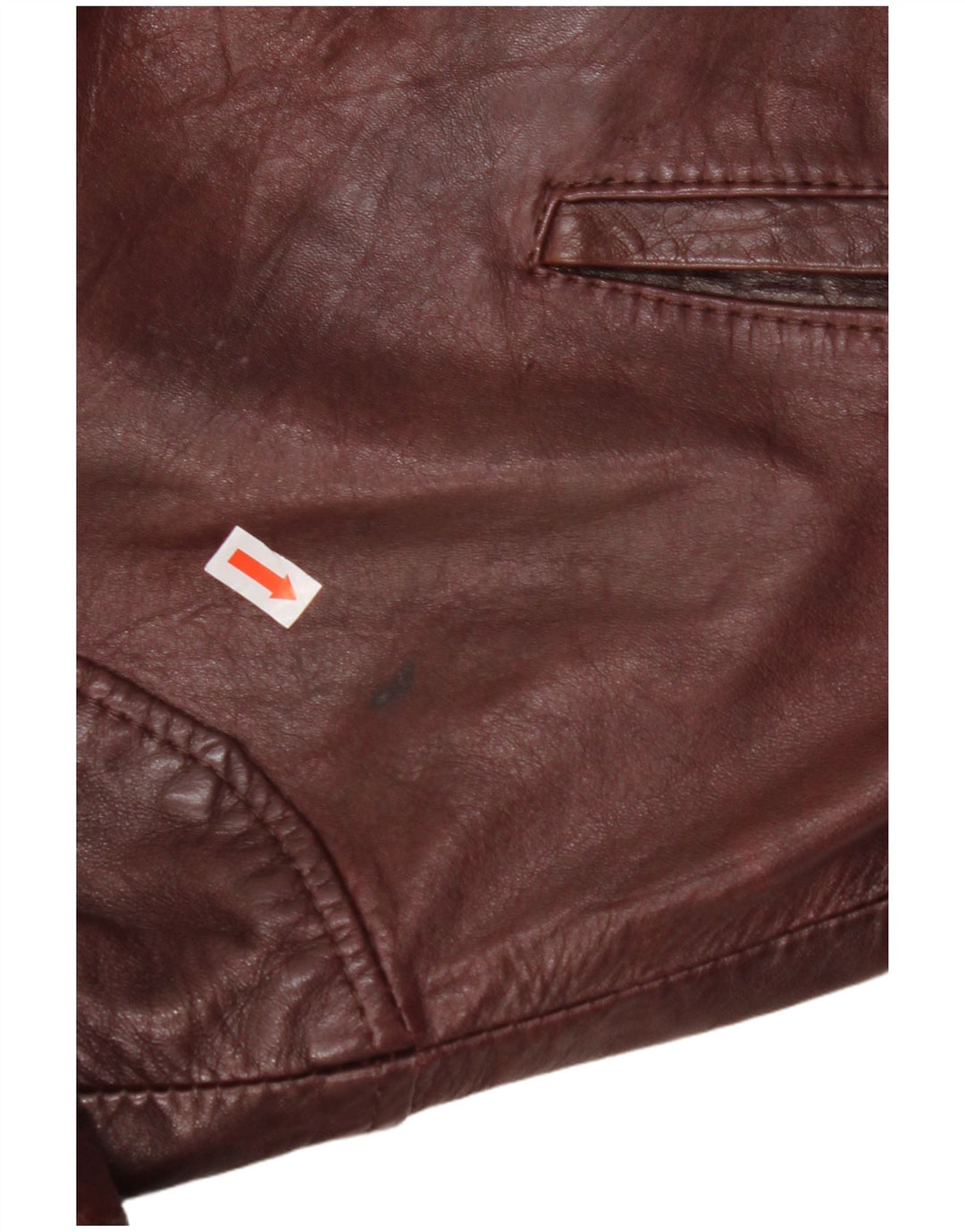 C&A Ανδρικό Δερμάτινο Μπουφάν UK 38 Medium Burgundy Leather
