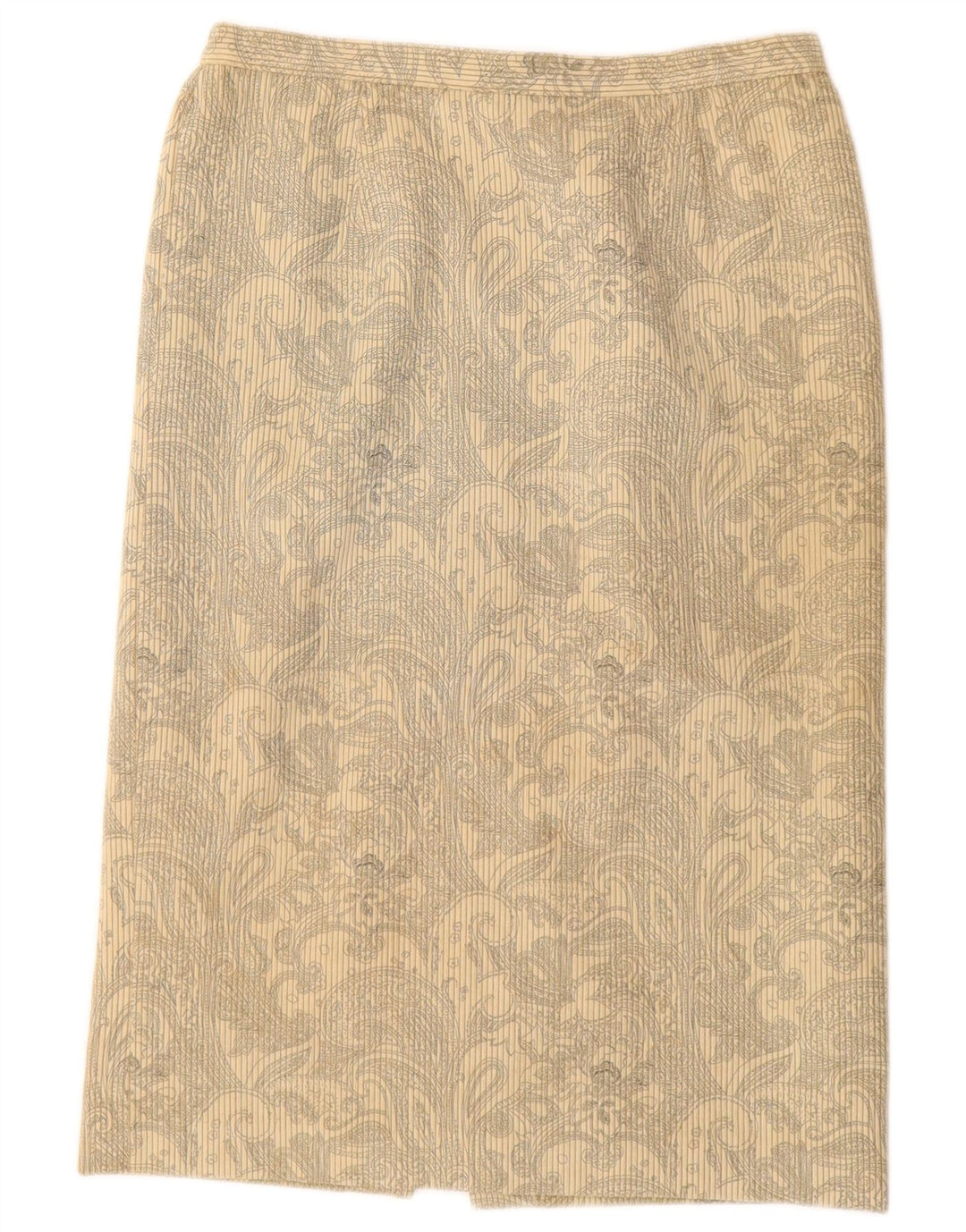 EASTEX Γυναικεία κοτλέ ίσια φούστα UK 14 Medium Beige Floral Polyester
