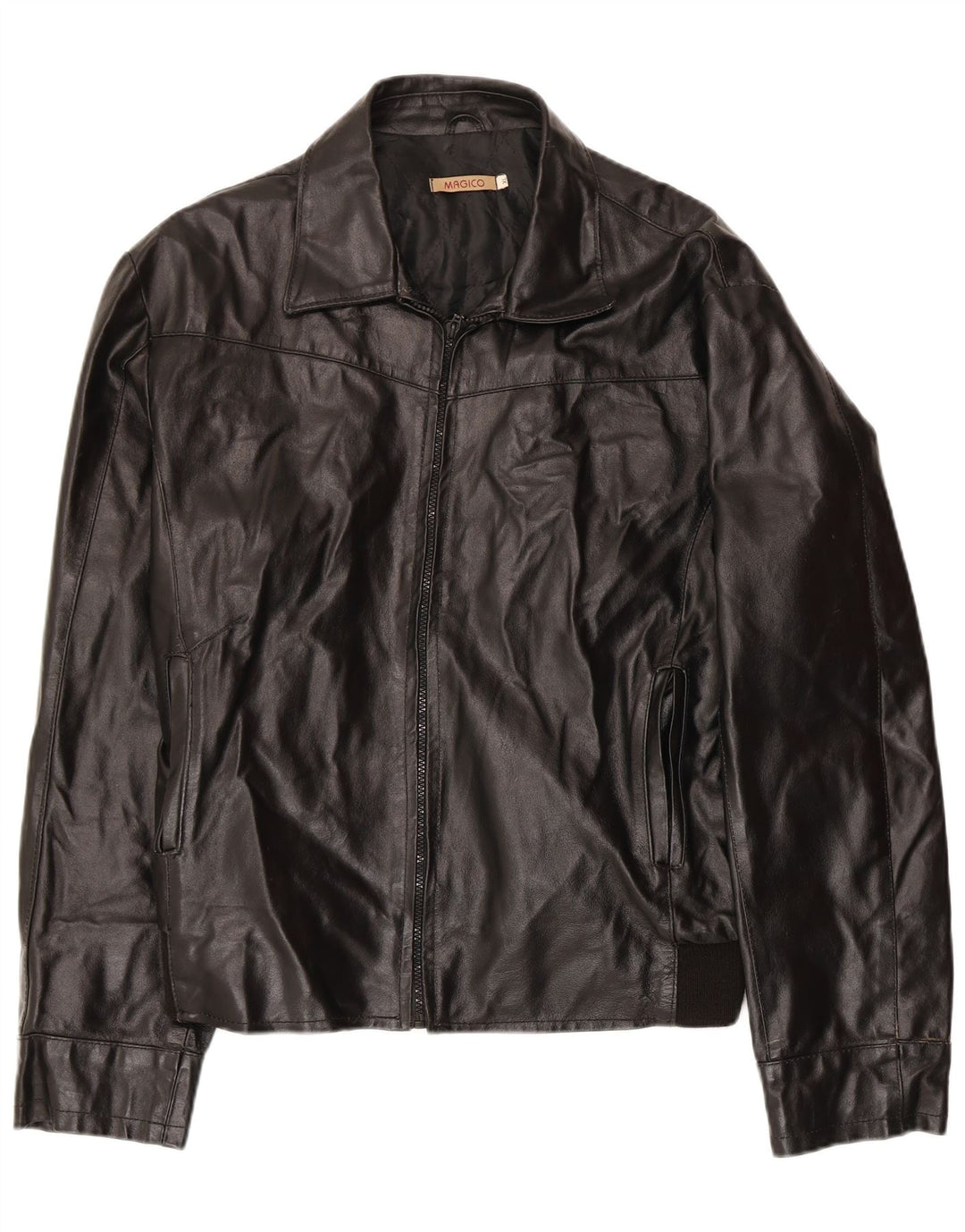 Vintage Ανδρικό Δερμάτινο Μπουφάν UK 42 XL Μαύρο Δερμάτινο