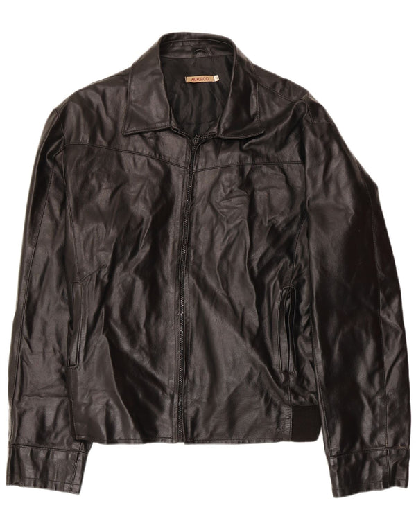 Vintage Ανδρικό Δερμάτινο Μπουφάν UK 42 XL Μαύρο Δερμάτινο