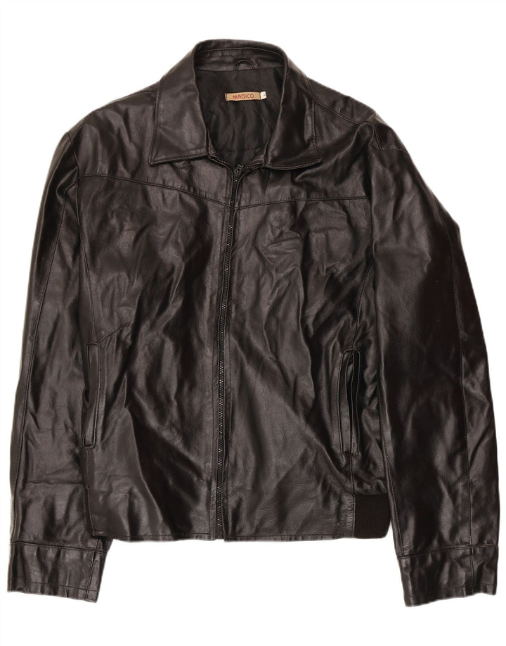 Vintage Ανδρικό Δερμάτινο Μπουφάν UK 42 XL Μαύρο Δερμάτινο