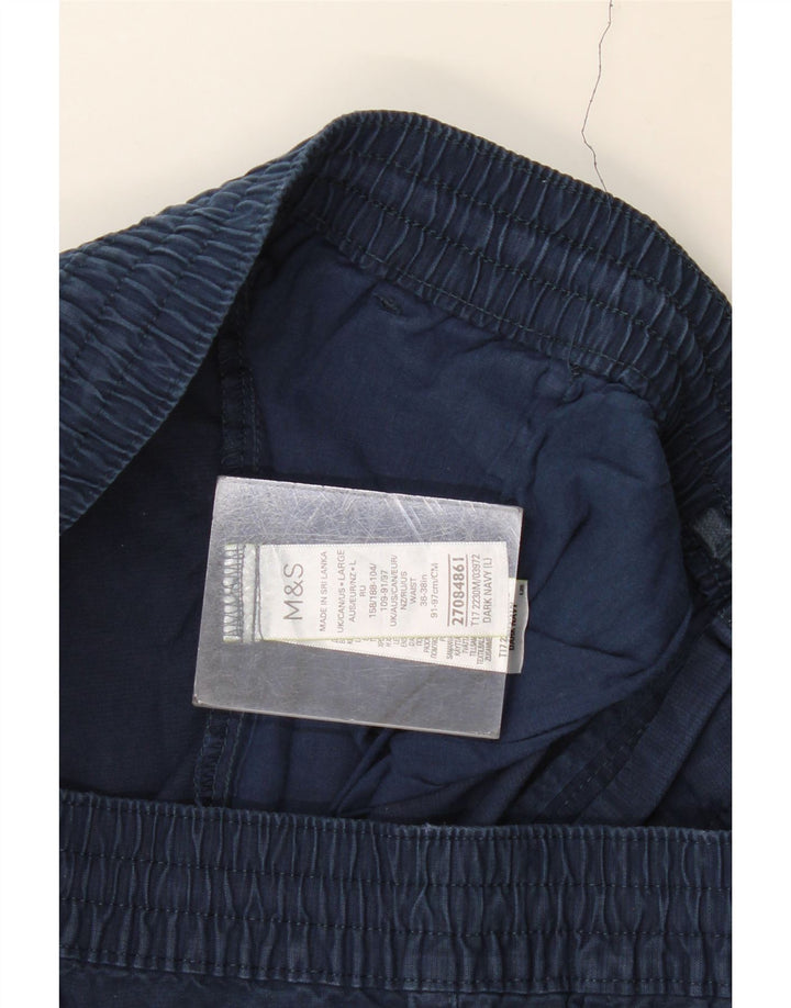 MARKS & SPENCER Ανδρικό σορτς Chino Μεγάλο W36 Navy Blue Βαμβακερό