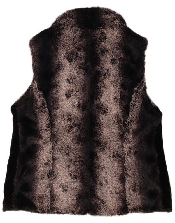 Gerry Weber Γυναικεία Faux Fur Gilet UK 16 Large Grey ριγέ