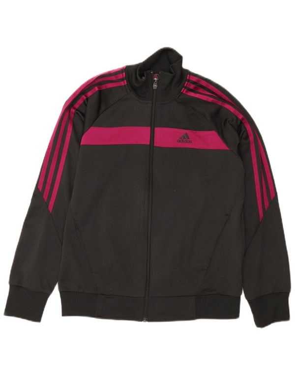 Κορίτσια γραφική αθλητική φόρμα ADIDAS Top Jacket 13-14 Years Black Colourblock