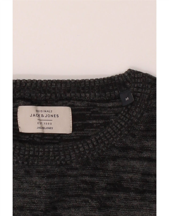 JACK & JONES Mens Crew Neck Jumper Sweater Medium Grey Flecked Vintage Jack & Jones and Second-Hand Jack & Jones from Messina Hembry 