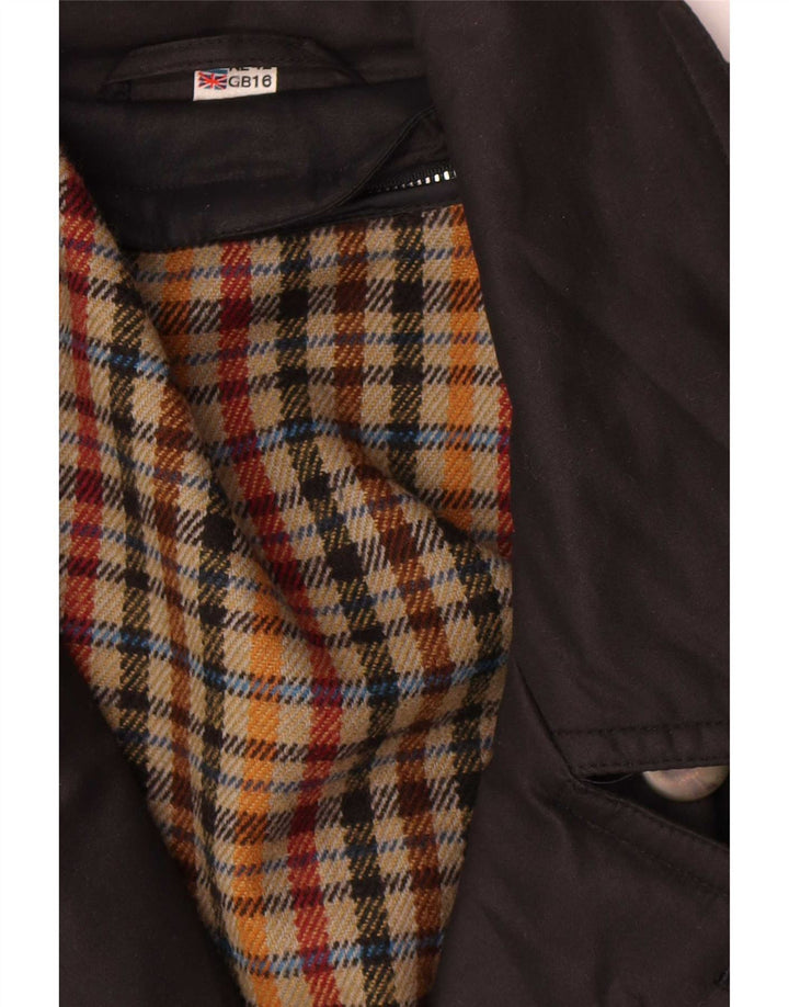 Vintage Γυναικεία Oversized Καμπαρντίνα UK 16 Large Μαύρο