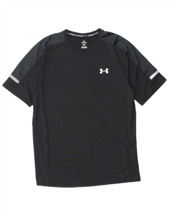 Under Armour Ανδρικό T-Shirt Top Small Black Colourblock Πολυεστέρας