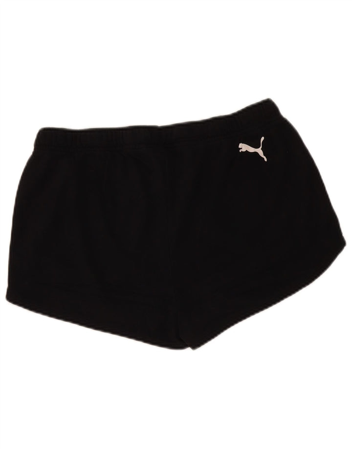 Γυναικείο αθλητικό σορτς PUMA γραφικό UK 14 μεγάλο μαύρο πολυεστέρα