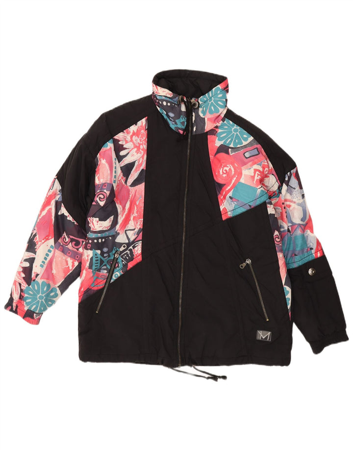 MAIER Γυναικείο Oversized Windbreaker Jacket UK 14 Large Black Floral