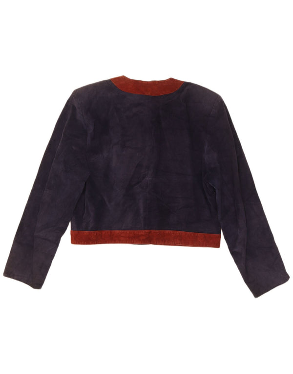 Γυναικείο γραφικό μπουφάν Bolero DINO' Z UK 16 Large Navy Blue Colourblock