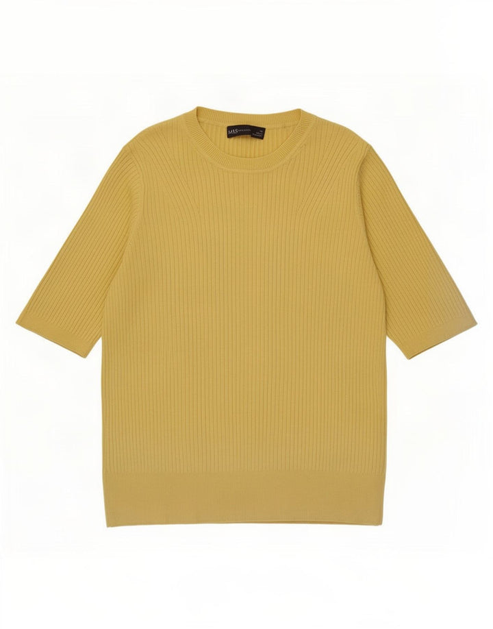 Marks & Spencer Γυναικείο πουλόβερ με λαιμόκοψη UK 14 Medium Yellow