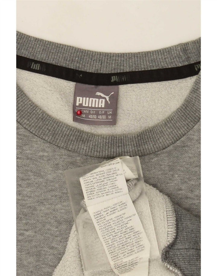 Ανδρικό γραφικό φούτερ Puma, βαμβακερό μεσαίο γκρι