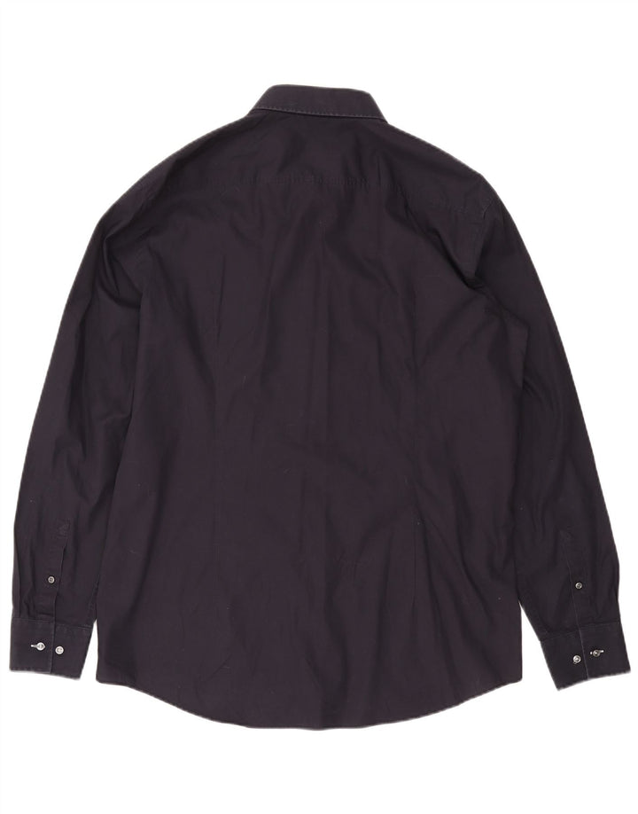 Ανδρικό πουκάμισο HUGO BOSS Slim Fit Size 44 17 1/2 XL Navy Blue Cotton