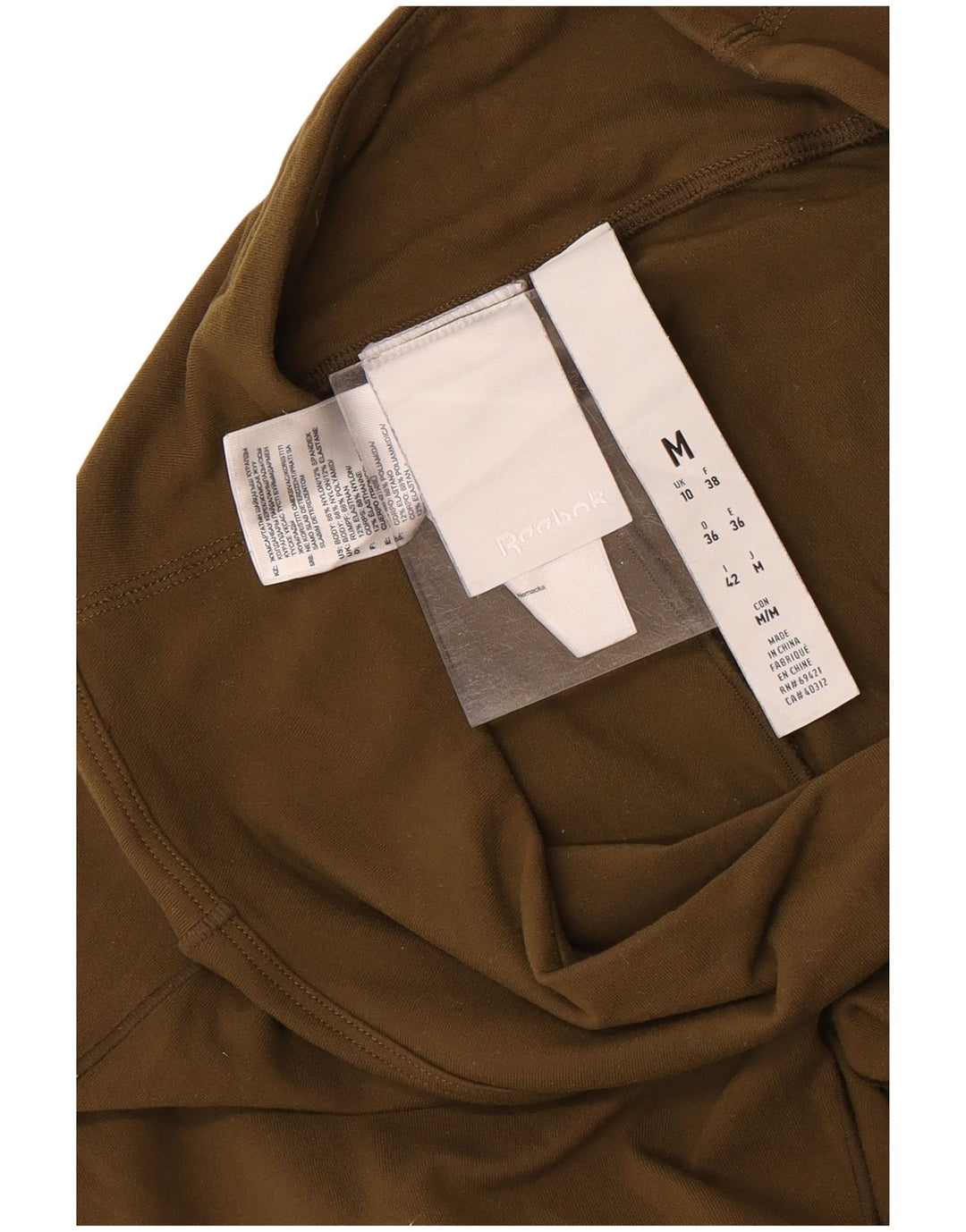 Γυναικεία γραφικά κολάν REEBOK UK 10 Small Khaki Nylon