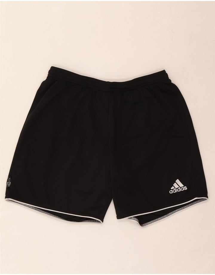 Ανδρικό σορτς Adidas Climalite από μεσαίο μαύρο πολυεστέρα