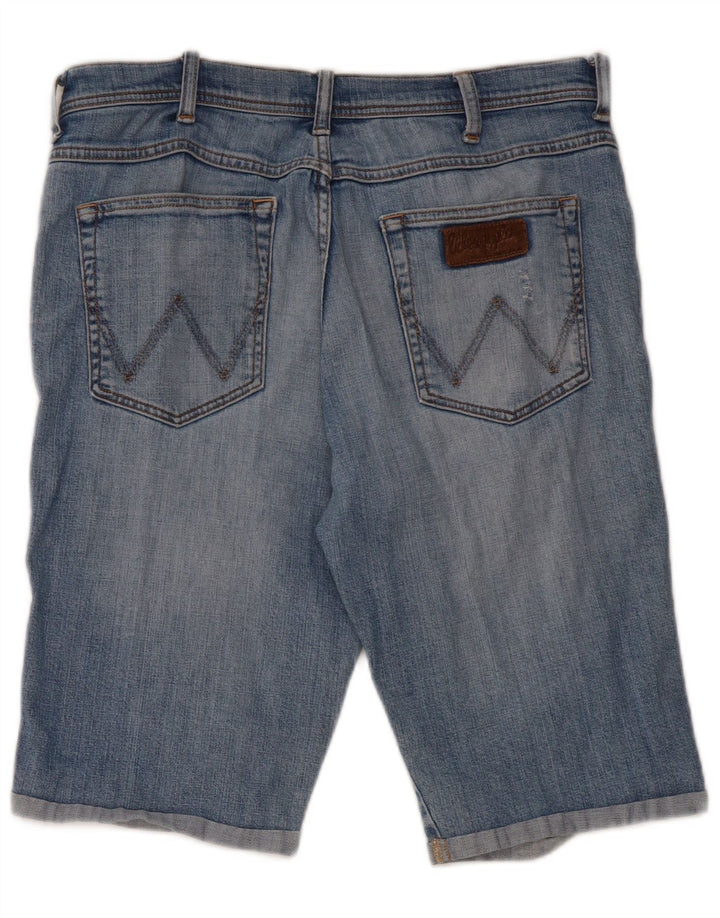 Ανδρικό τζιν σορτς Wrangler Distressed W34 μεγάλο μπλε βαμβακερό