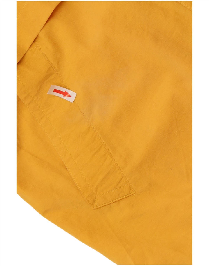 Vintage γυναικεία υπερμεγέθη καμπαρντίνα UK 14 Large Yellow Cotton