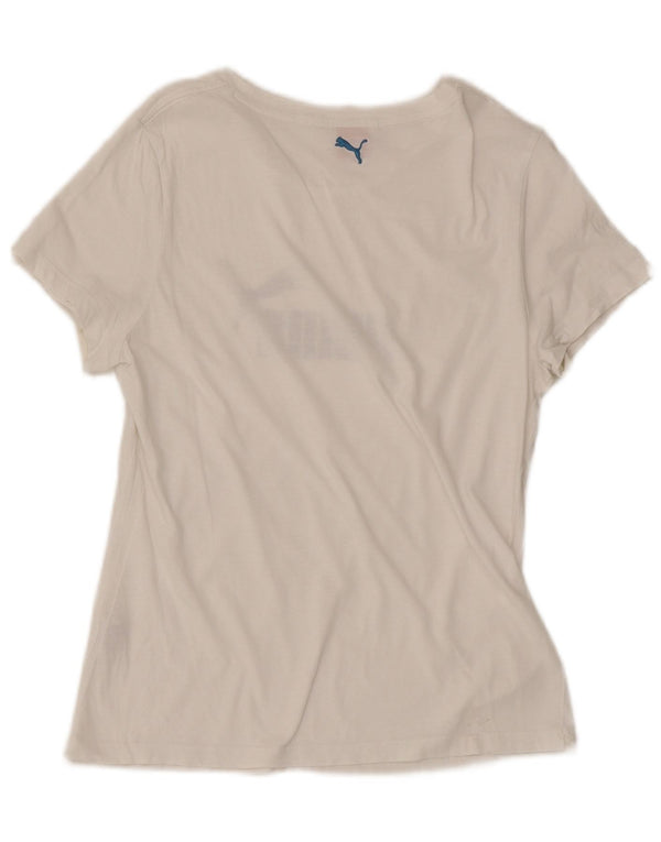 Γυναικείο γραφικό μπλουζάκι Puma Top UK 14 Large White