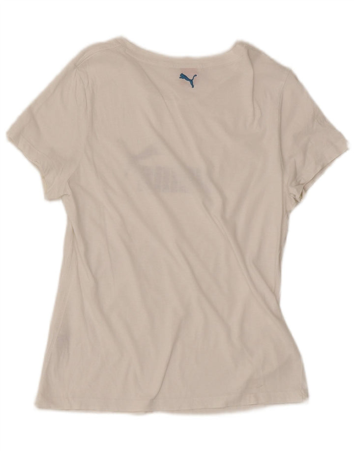Γυναικείο γραφικό μπλουζάκι Puma Top UK 14 Large White