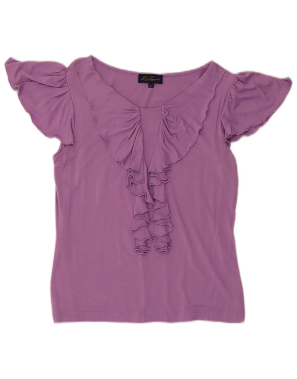 Luisa Spagnoli Γυναικείο T-Shirt Top UK 14 Large Purple