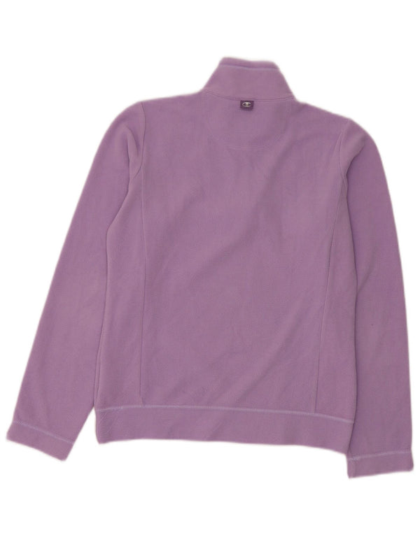 Champion γυναικείο φερμουάρ Fleece Jumper UK 10 Small Purple Polyester