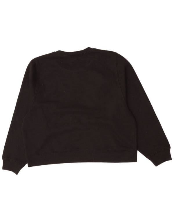 Zara Γυναικεία φούτερ υπερμεγέθη Jumper UK 14 Μεσαίο μαύρο βαμβακερό