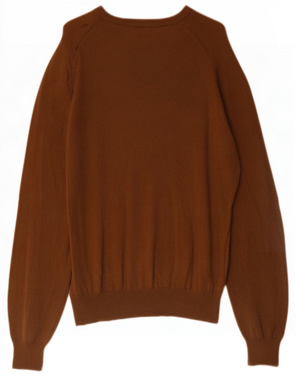 Ανδρικό πουλόβερ Marks & Spencer V-Neck Jumper Μεσαίο Καφέ Κασμίρ