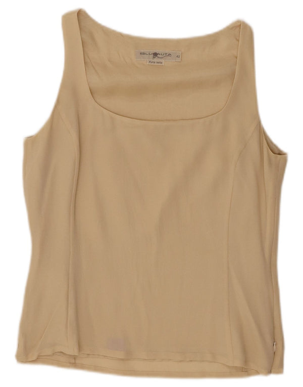 Blunauta Γυναικεία Αμάνικη Μπλούζα Top IT 42 Medium Beige Silk