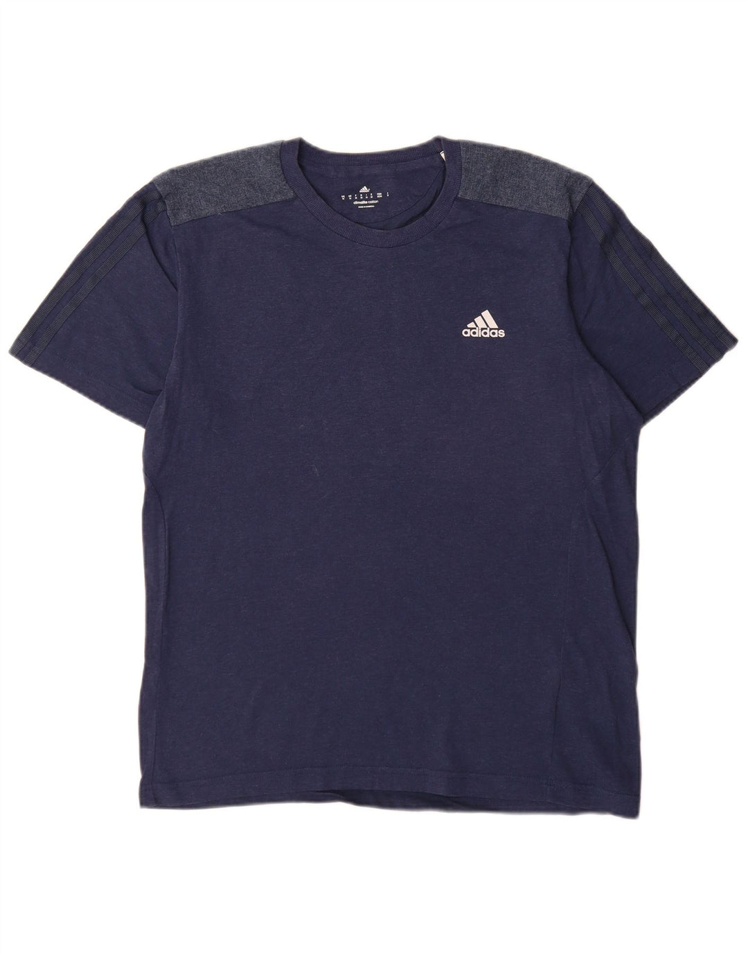 Ανδρικό T-Shirt Climalite Adidas Top από μεσαίο ναυτικό μπλε βαμβακερό