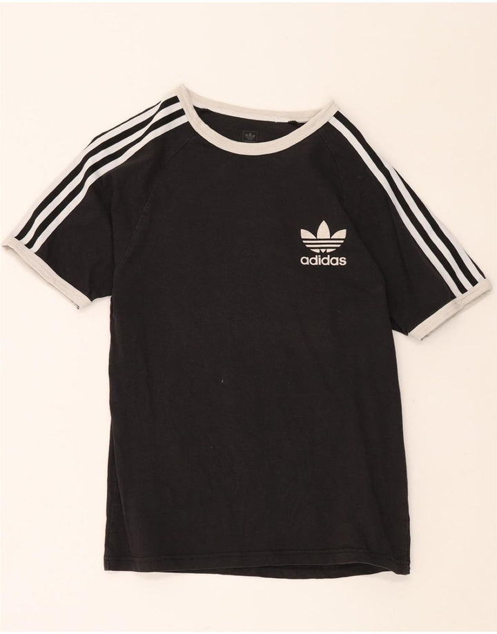 ADIDAS Mens T-Shirt Top Small Black Cotton Vintage Adidas and Second-Hand Adidas from Messina Hembry 