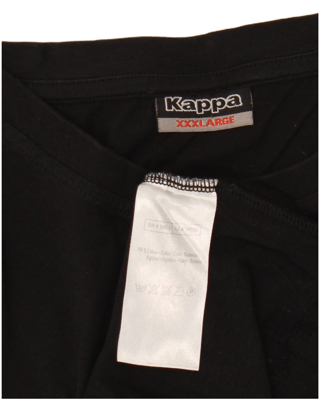 Ανδρικό T-Shirt Kappa Top 3XL Μαύρο βαμβακερό