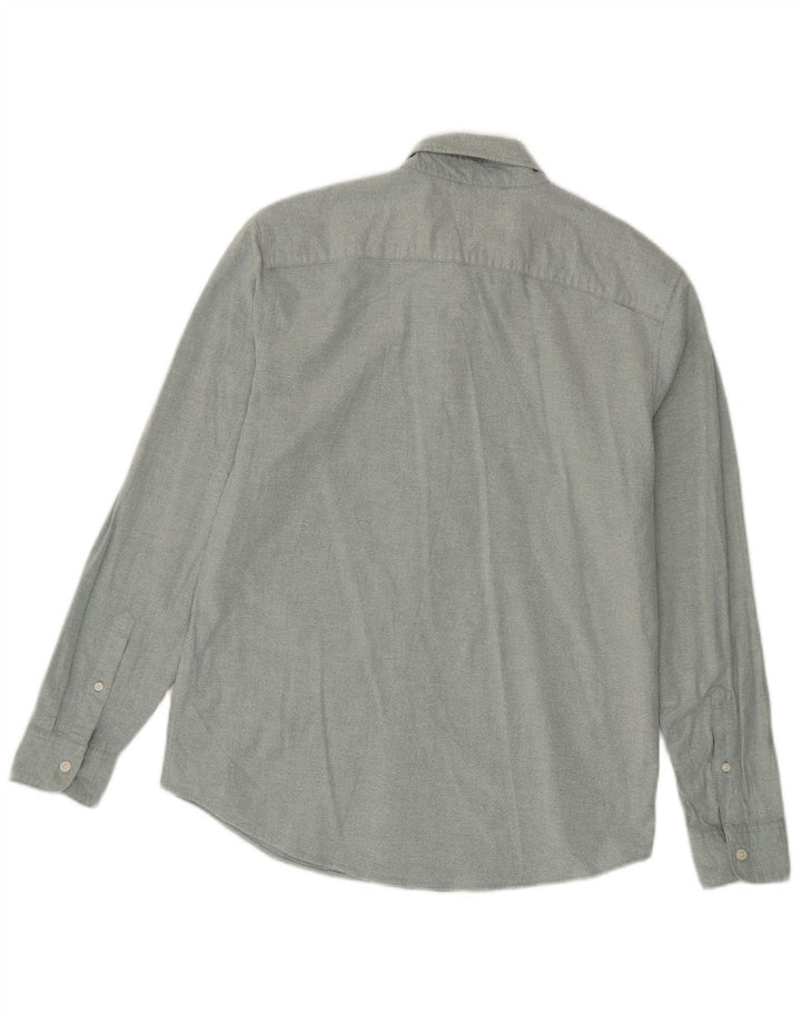 Ανδρικό πουκάμισο Abercrombie & Fitch από μεσαίο μπλε βαμβακερό