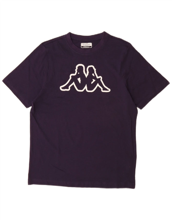 KAPPA Ανδρικό γραφικό T-Shirt Top Small Navy Blue Cotton