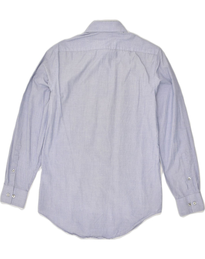 DKNY Mens Slim Fit Shirt Size 14 Small Blue Polka Dot Cotton | Vintage Dkny | Thrift | Second-Hand Dkny | Used Clothing | Messina Hembry 